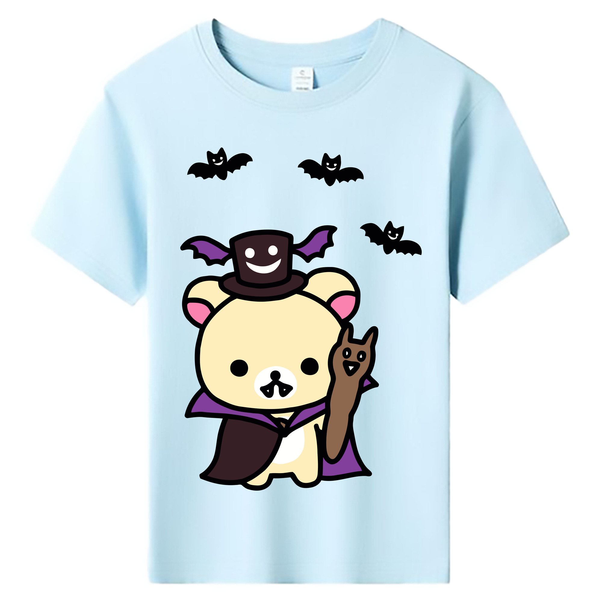 （画像用） リラックマ リラックマ キイロイトリ Rilakkuma Korilakkuma Kiiroitori 綿100％キッズTシャツ（フロントプリント）